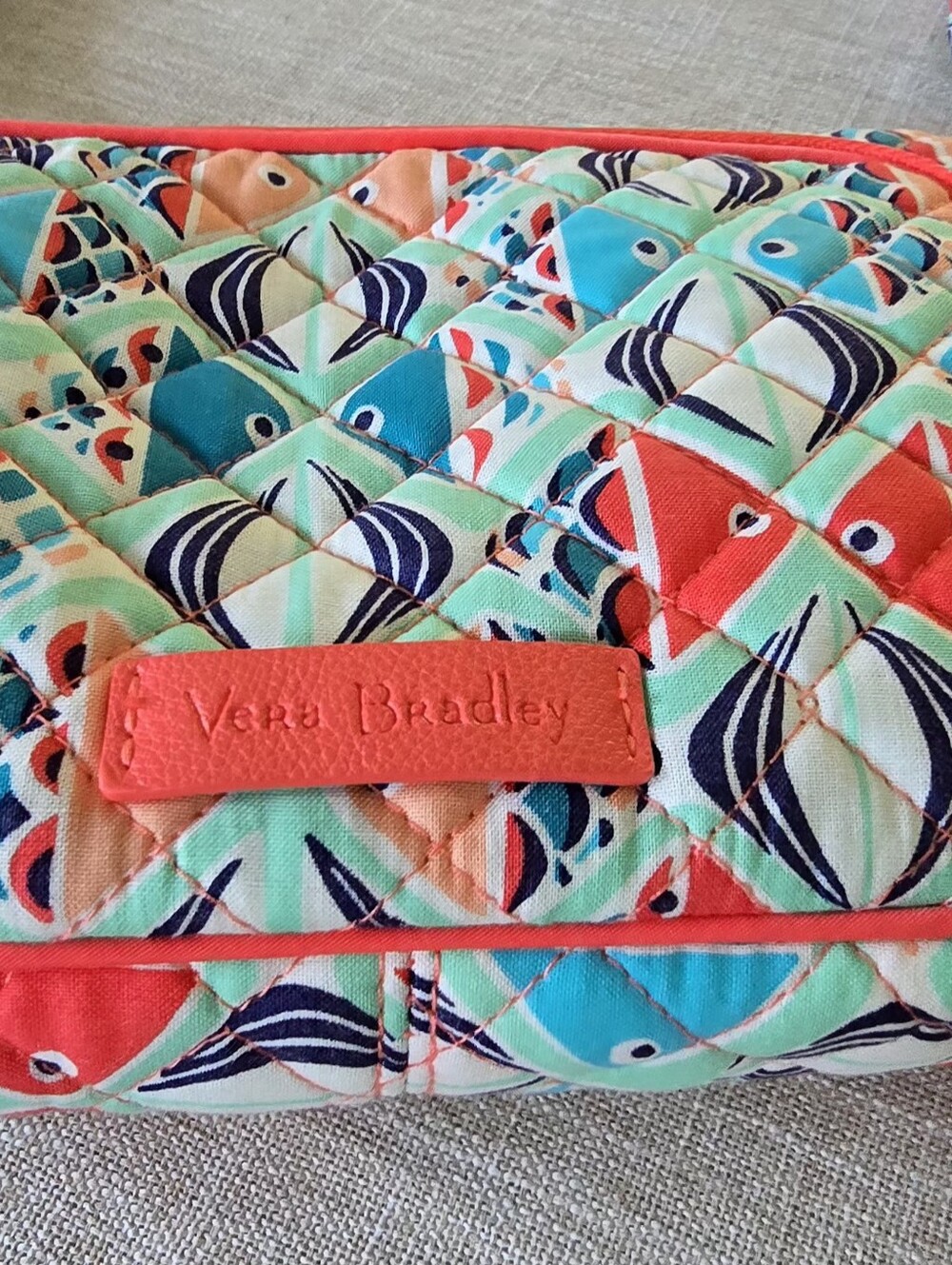 NWT Vera Bradley Iconic RFID Little Hipster Go Fish Pattern Crossbody Bag - Picture 7 of 13